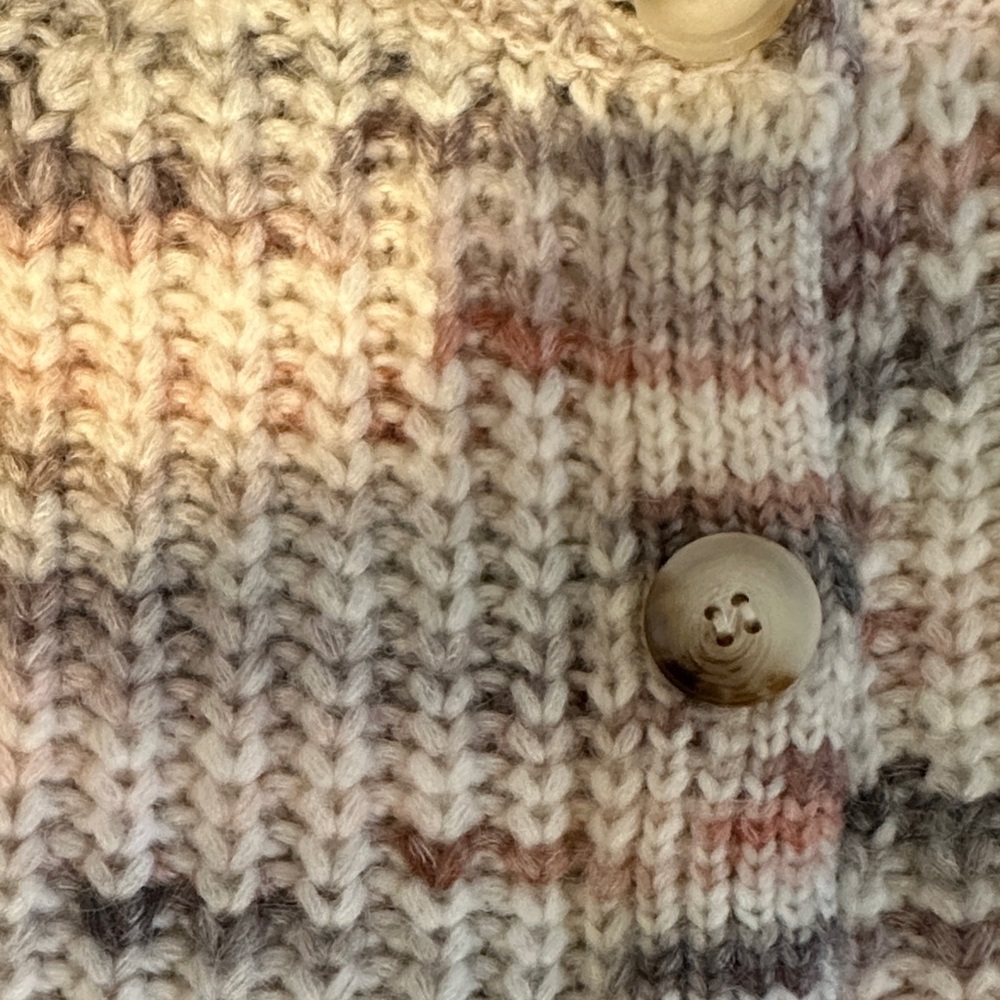 Cream and Pink Knit Cardigan - Picture 3 of 8